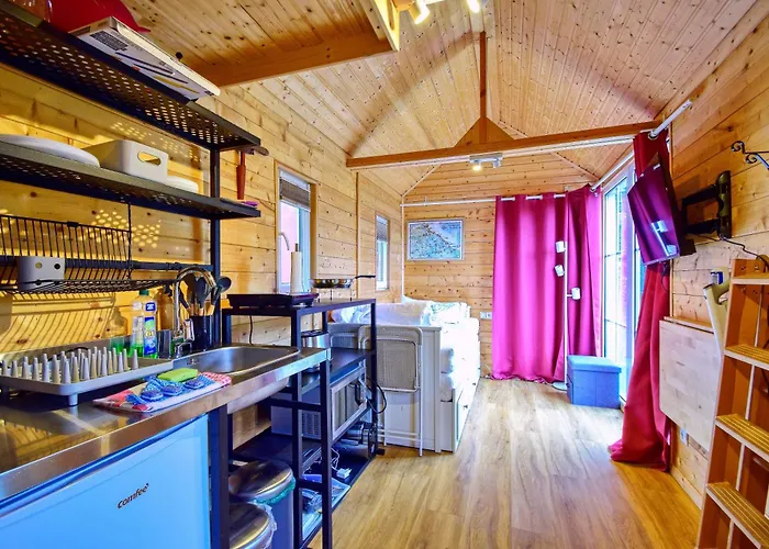 度假居 Tiny House Strandwagen Mit Terrasse *